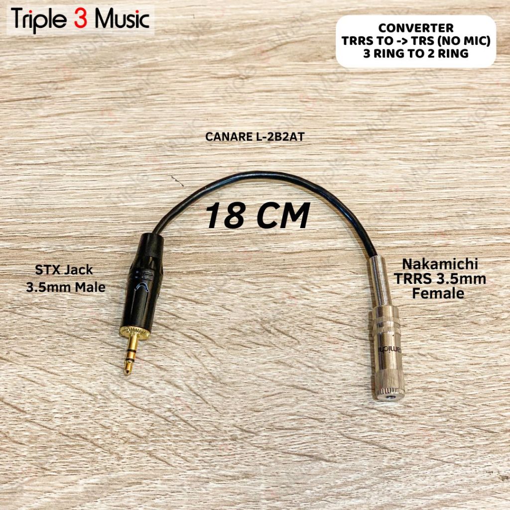 Kabel Converter TRRS Female 3.5mm to TRS male 3.5mm 18cm OFC JAPAN STANDARD
