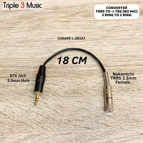 Kabel Converter TRRS Female 3.5mm to TRS male 3.5mm 18cm OFC JAPAN STANDARD