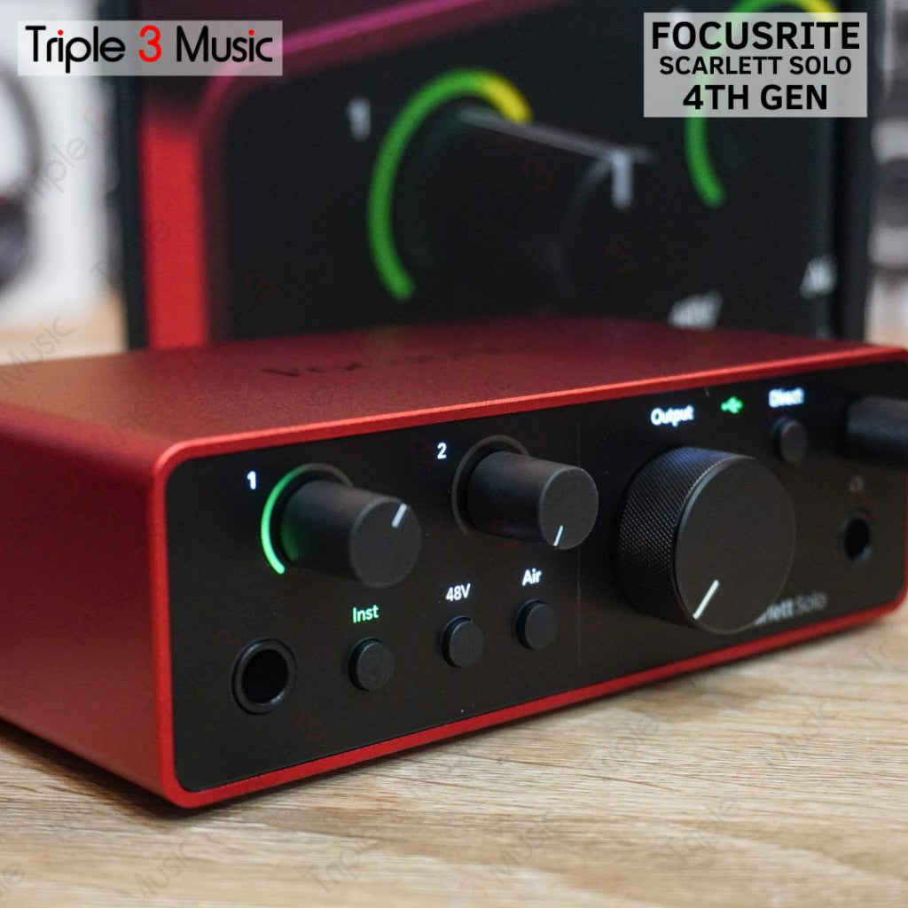 Focusrite Scarlett Solo 4th Gen USB Audio Interface ORIGINAL RESMI