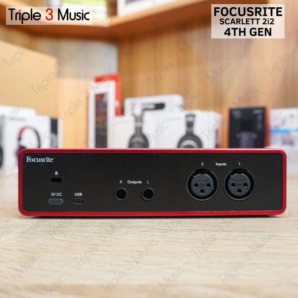 Focusrite Scarlett 2i2 4th Gen USB Audio Interface ORIGINAL RESMI