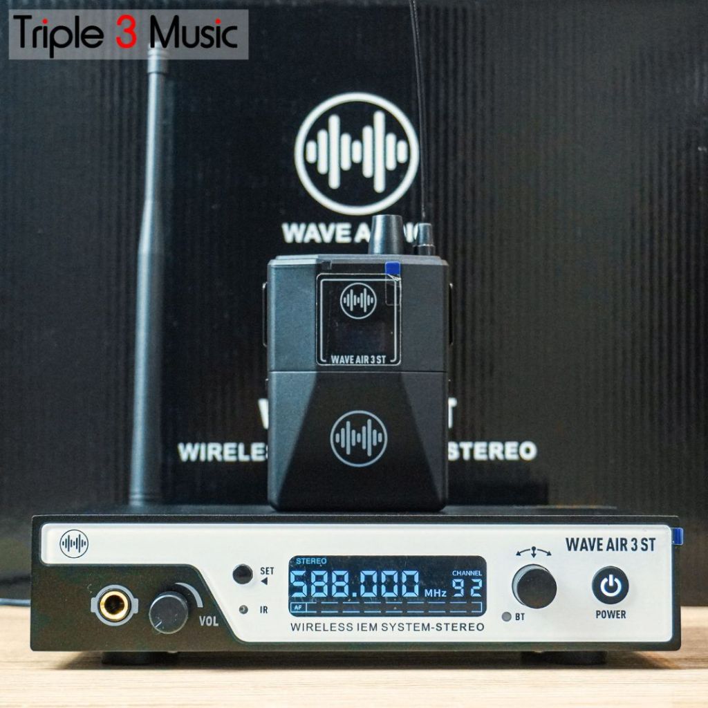 WAVE AIR 3 ST Stereo Wireless IEM System Stage Wave Audio Monitor