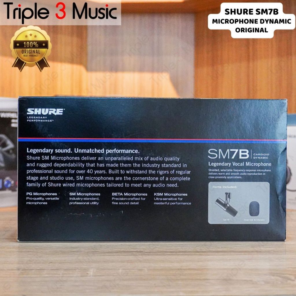 SHURE SM7B PREMIUM mic microphone dynamic broadcast