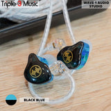 WAVE 1 AUDIO WAVE 1 STUDIO FLAT IEM IN EAR MONITOR PANGGUNG Multi warna single dynamic driver