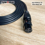 Kabel Audio XLR Female to Rca Male 2 meter OFC L2T2S JAPAN STANDARD