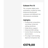 DAW ORIGINAL Steinberg CUBASE 13 artist pro elements education upgrade all version