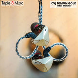 CVJ Demon Earphone Dynamic Driver IEM Earbud Monitor DJ Stage Panggung - Gold No Mic