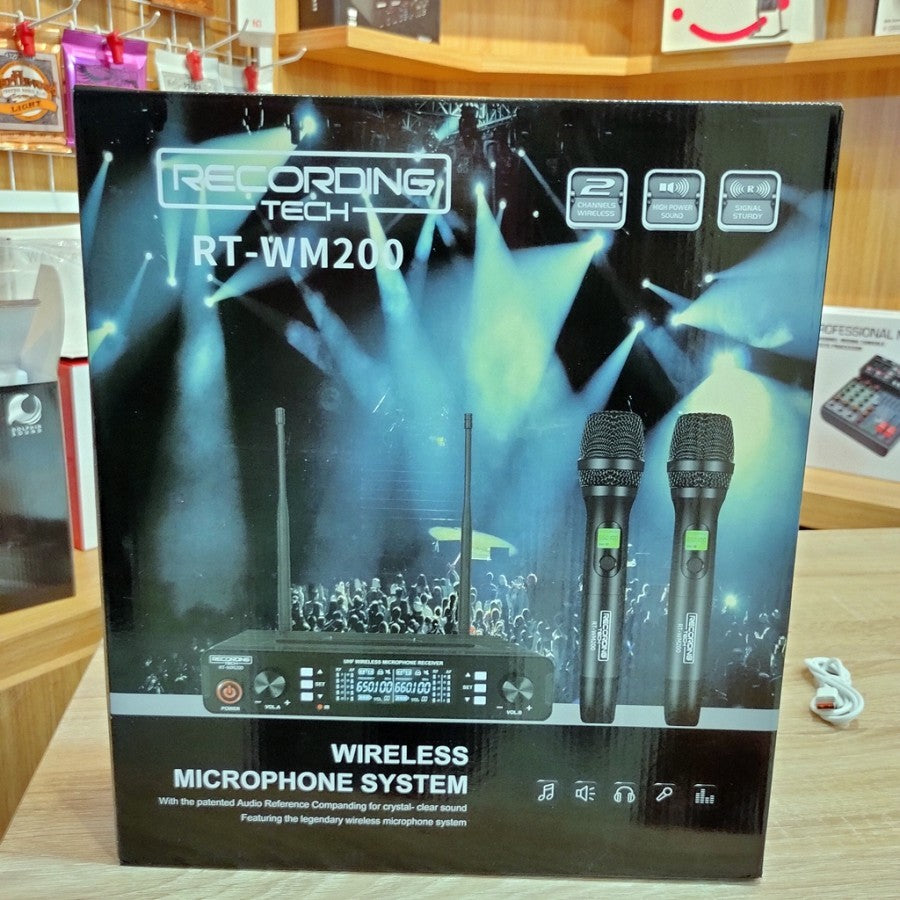 Recording Tech RT-WM200 WM200 WM 200 Mic wireless isi 2 Original
