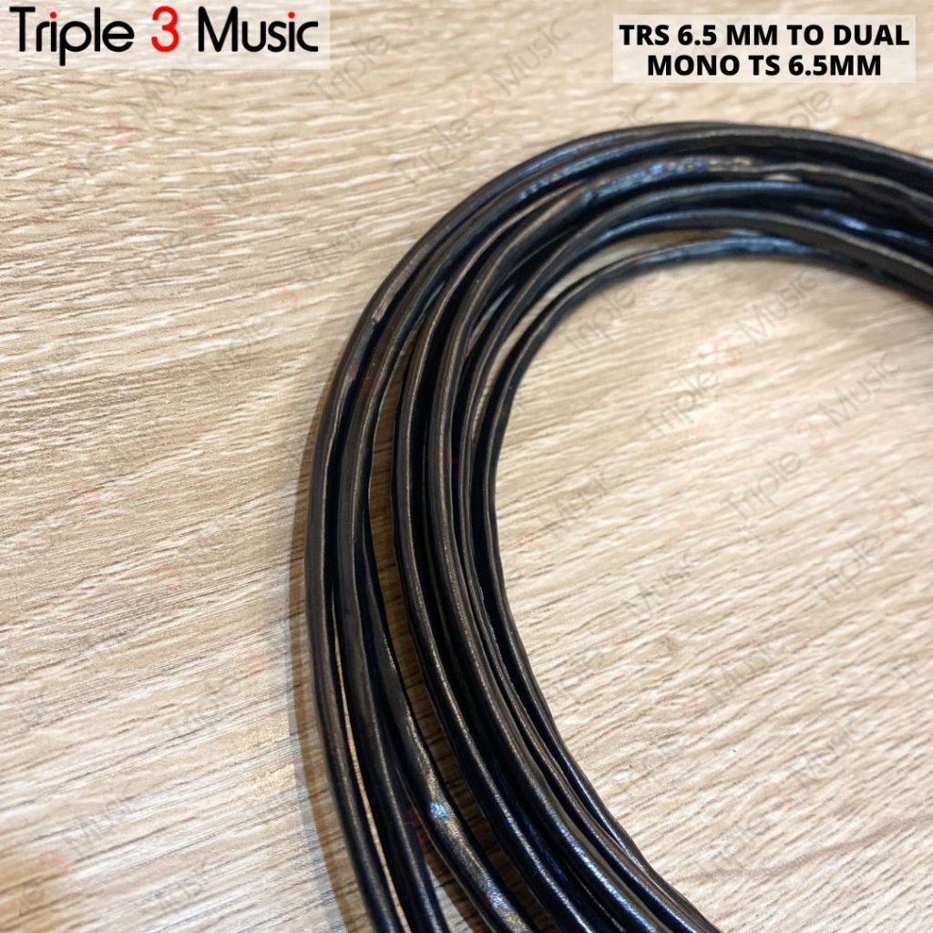 Kabel Splitter panjang dual mono ts 6.5 akai ke 6.5 TRS mm 2m OFC L-2B2AT Japan Standard