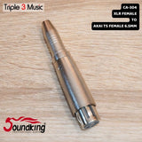 SOUNDKING CA 304 Adapter Converter XLR FEMALE TO Akai ts Female 6,5mm