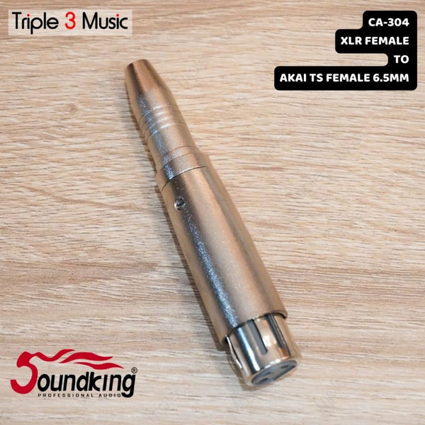 SOUNDKING CA 304 Adapter Converter XLR FEMALE TO Akai ts Female 6,5mm
