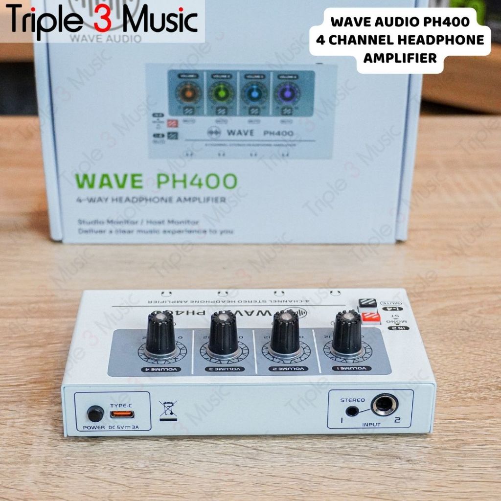 WAVE PH400 PH400 Amply Headphone 4 Channel with adaptor ORIGINAL