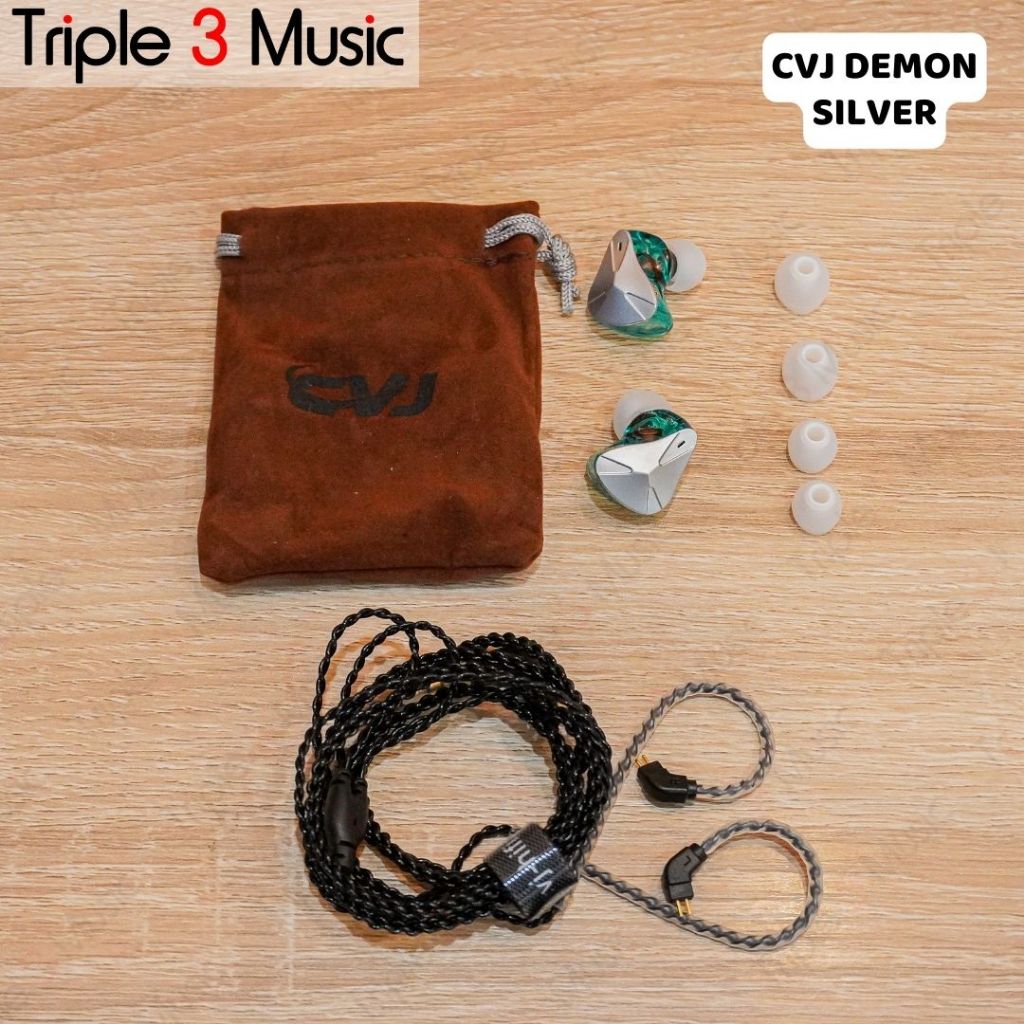CVJ Demon Earphone Dynamic Driver IEM Earbud Monitor DJ Stage Panggung - Gold No Mic