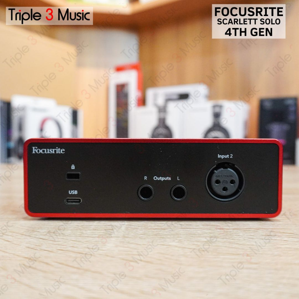 Focusrite Scarlett Solo 4th Gen USB Audio Interface ORIGINAL RESMI