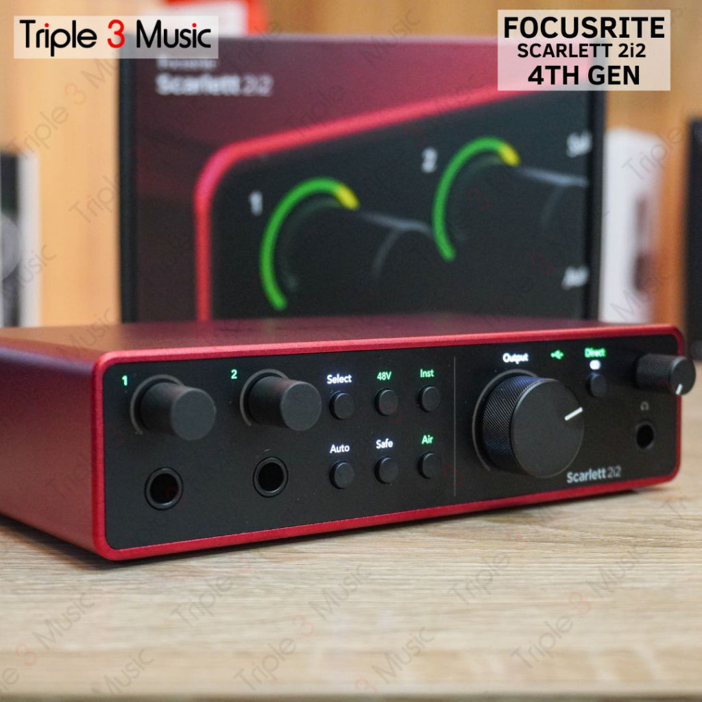 Focusrite Scarlett 2i2 4th Gen USB Audio Interface ORIGINAL RESMI