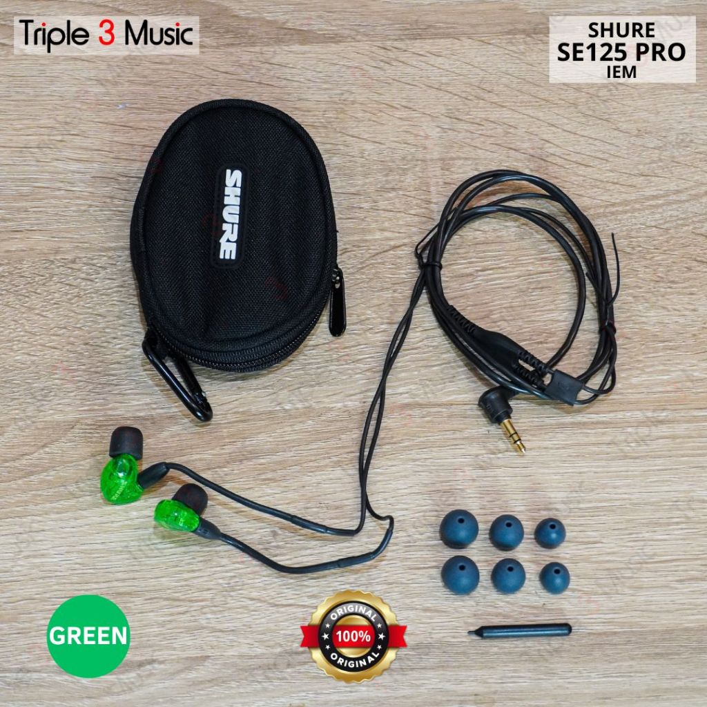 SHURE SE215 Pro Green Iem Panggung in ear monitor ORIGINAL