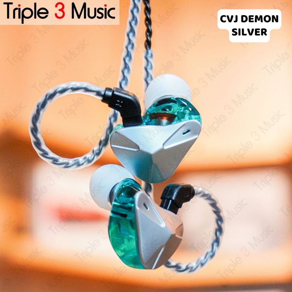 CVJ Demon Earphone Dynamic Driver IEM Earbud Monitor DJ Stage Panggung - Gold No Mic