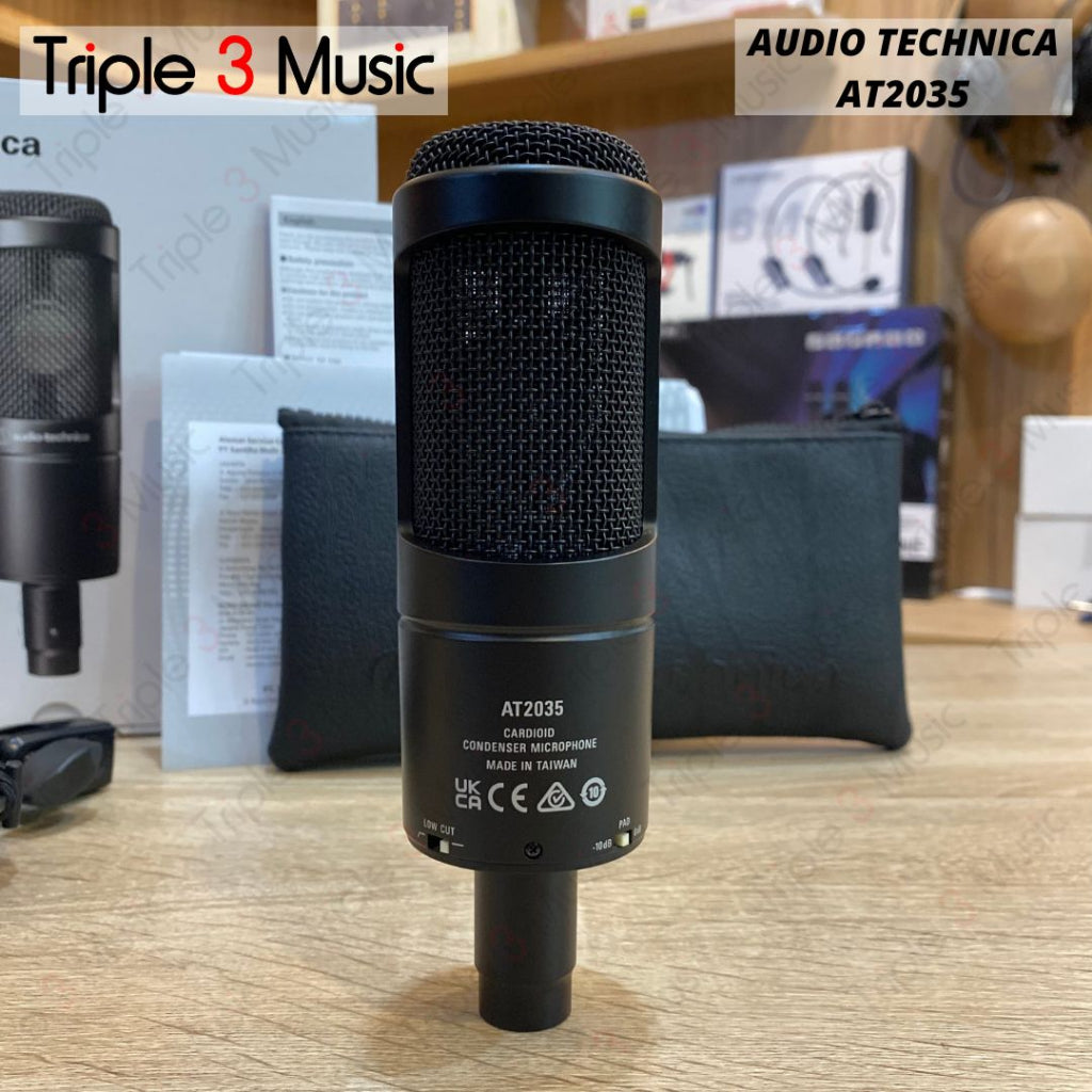 Audio Technica AT2035 AT 2035 Mic Condenser Microphone Condenser