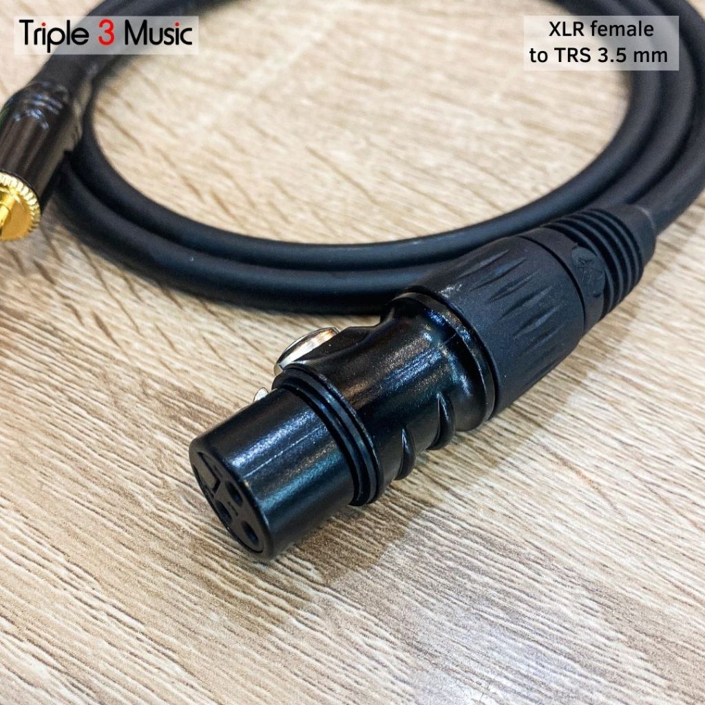 Kabel XLR Female To 3.5mm Male 1m kabel Mic bm800 bm8000 ke Splitter