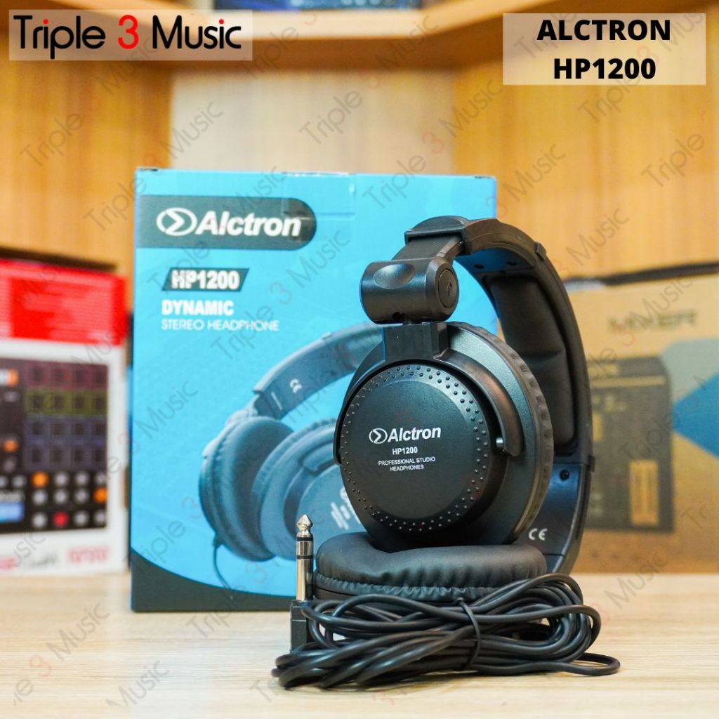 ALCTRON HP1200 HP 1200 Closed monitoring headphone DJ FLAT