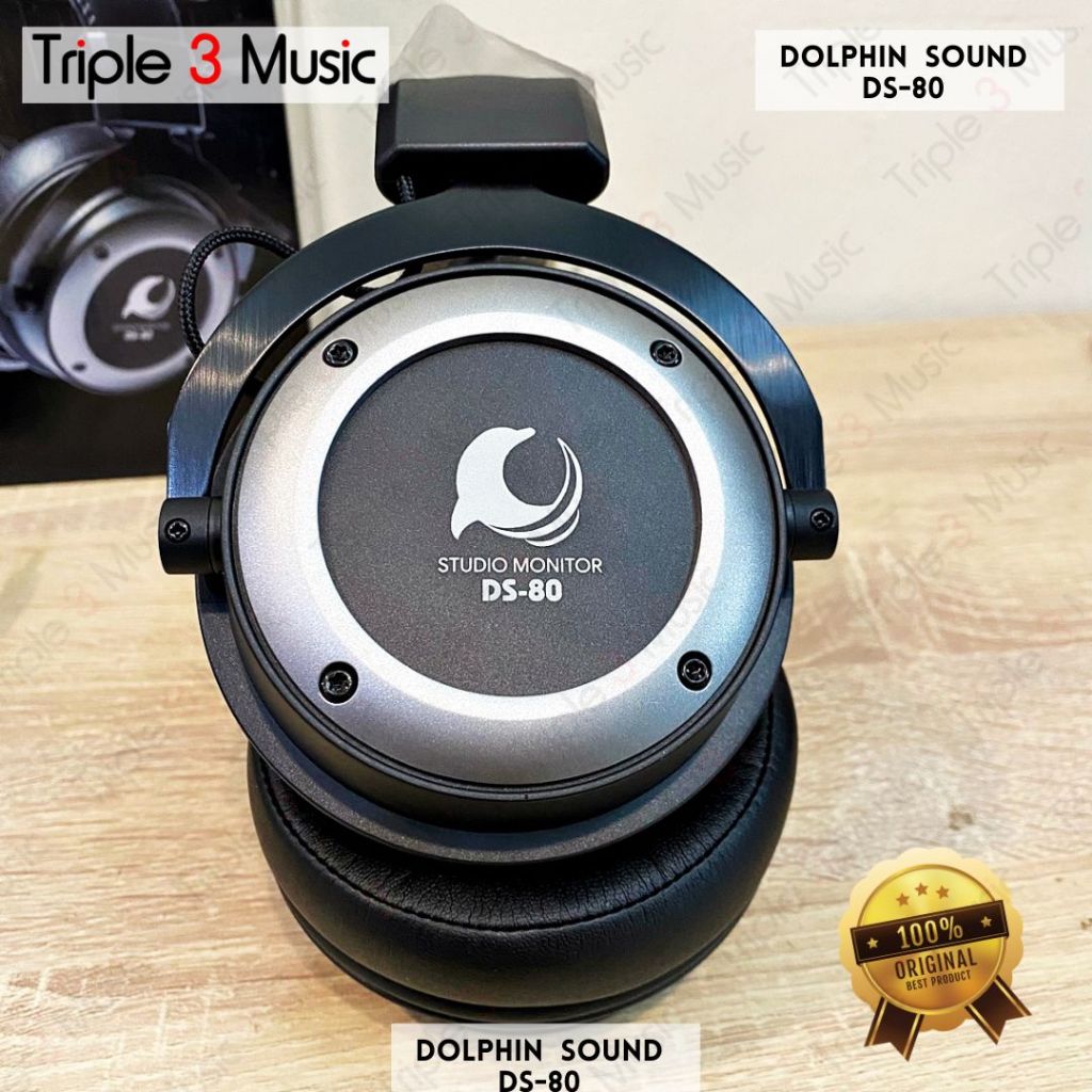 Dolphin sound ISK DS80 DS 80 DS-80 Headphone Monitor Flat Premium