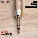 SOUNDKING CA 310 Adapter converter XLR MALE to TRS AKAI Male 6.5