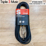 Stagg Cable SGC6, 6M/20ft Instr Cable