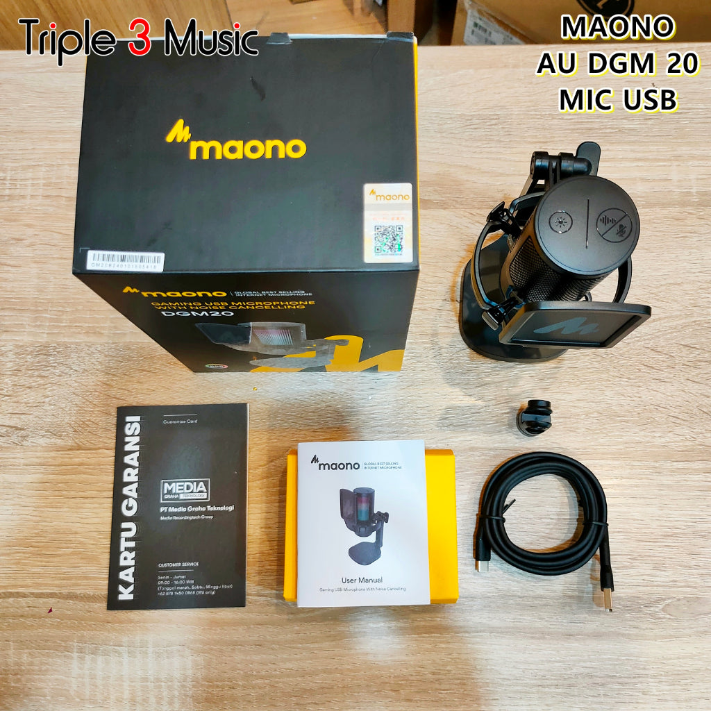 MAONO DGM20 DGM 20 Noise Canceling Condenser MIC USB Gaming RGB Microphone
