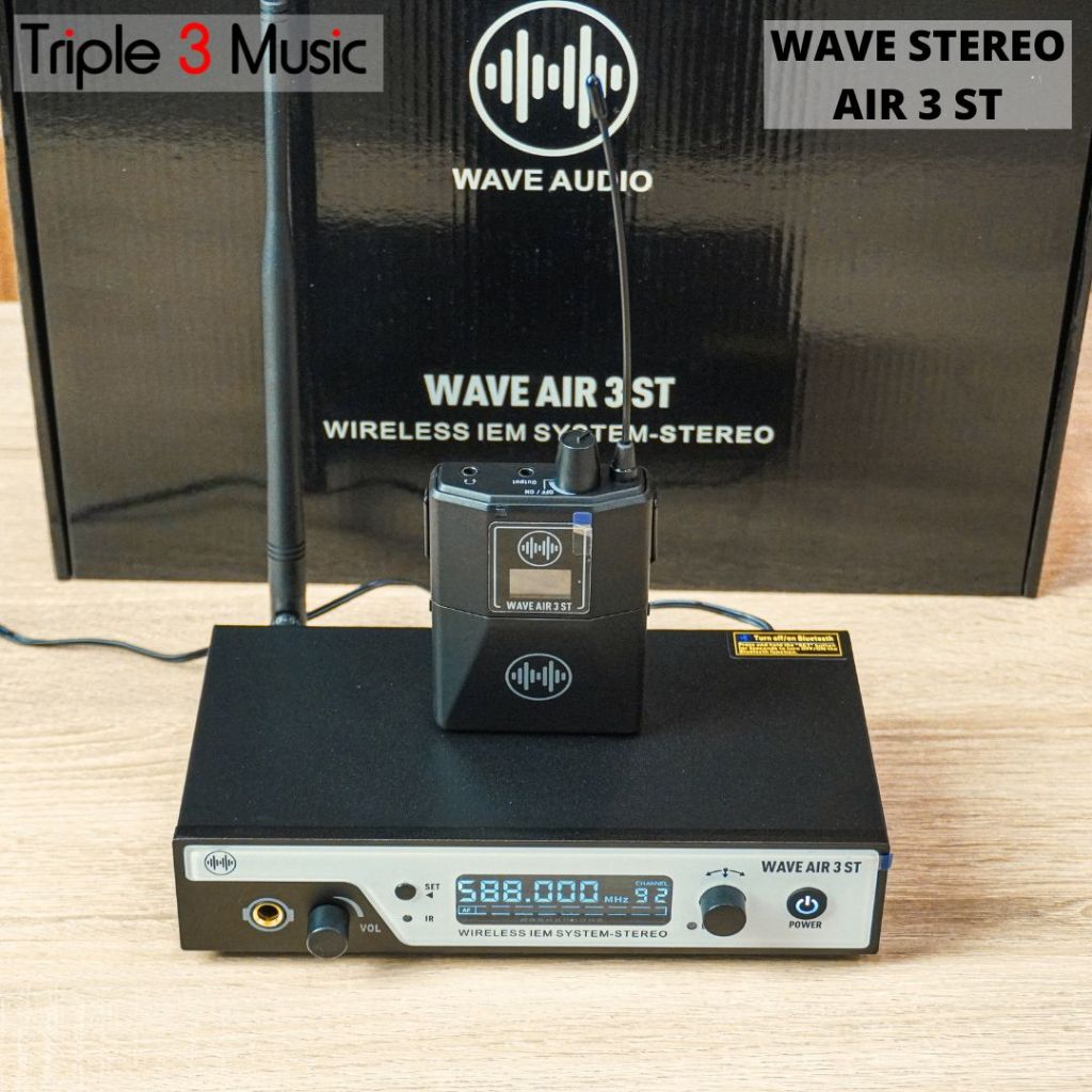WAVE AIR 3 ST Stereo Wireless IEM System Stage Wave Audio Monitor