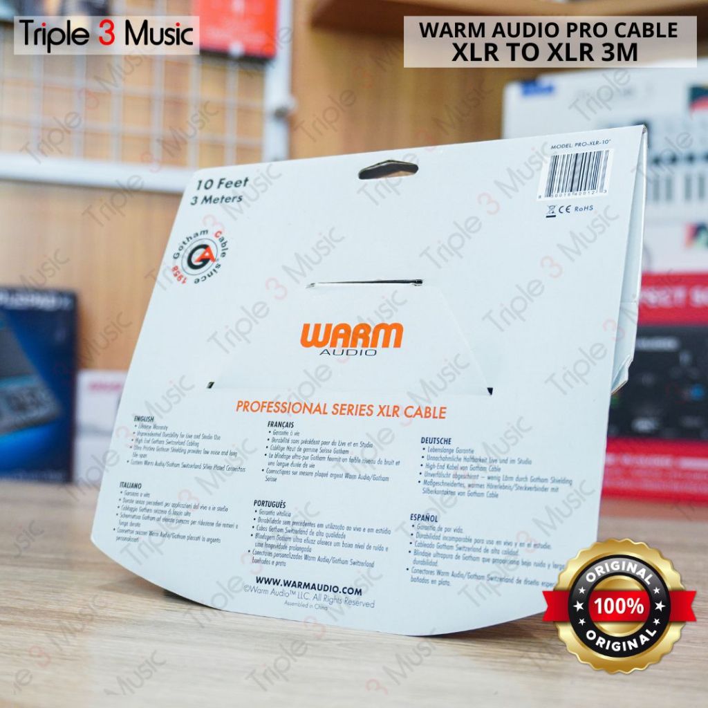 WARM AUDIO XLR TO XLR CABLE PRO SERIES 10FT 3m