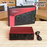 Focusrite Scarlett 4i4 4th Gen USB Audio Interface ORIGINAL RESMI
