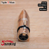 Soundking CA312 CA 312 Adapter Converter Xlr Female To RCA Male