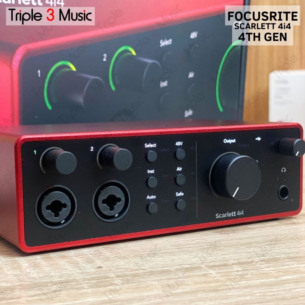 Focusrite Scarlett 4i4 4th Gen USB Audio Interface ORIGINAL RESMI