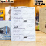 Shure Beta 58A Beta58a BETA 58 ORIGINAL Mic Dynamic Microphone XLR