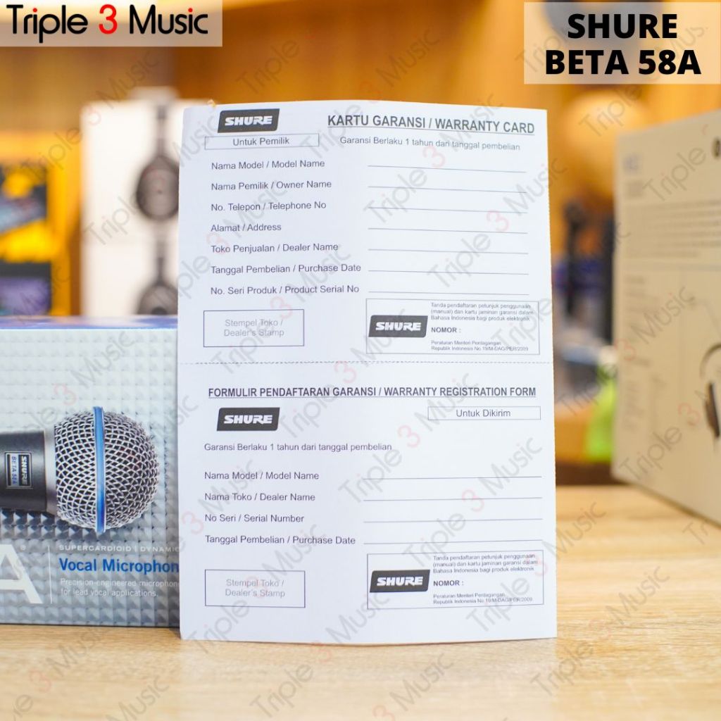 Shure Beta 58A Beta58a BETA 58 ORIGINAL Mic Dynamic Microphone XLR