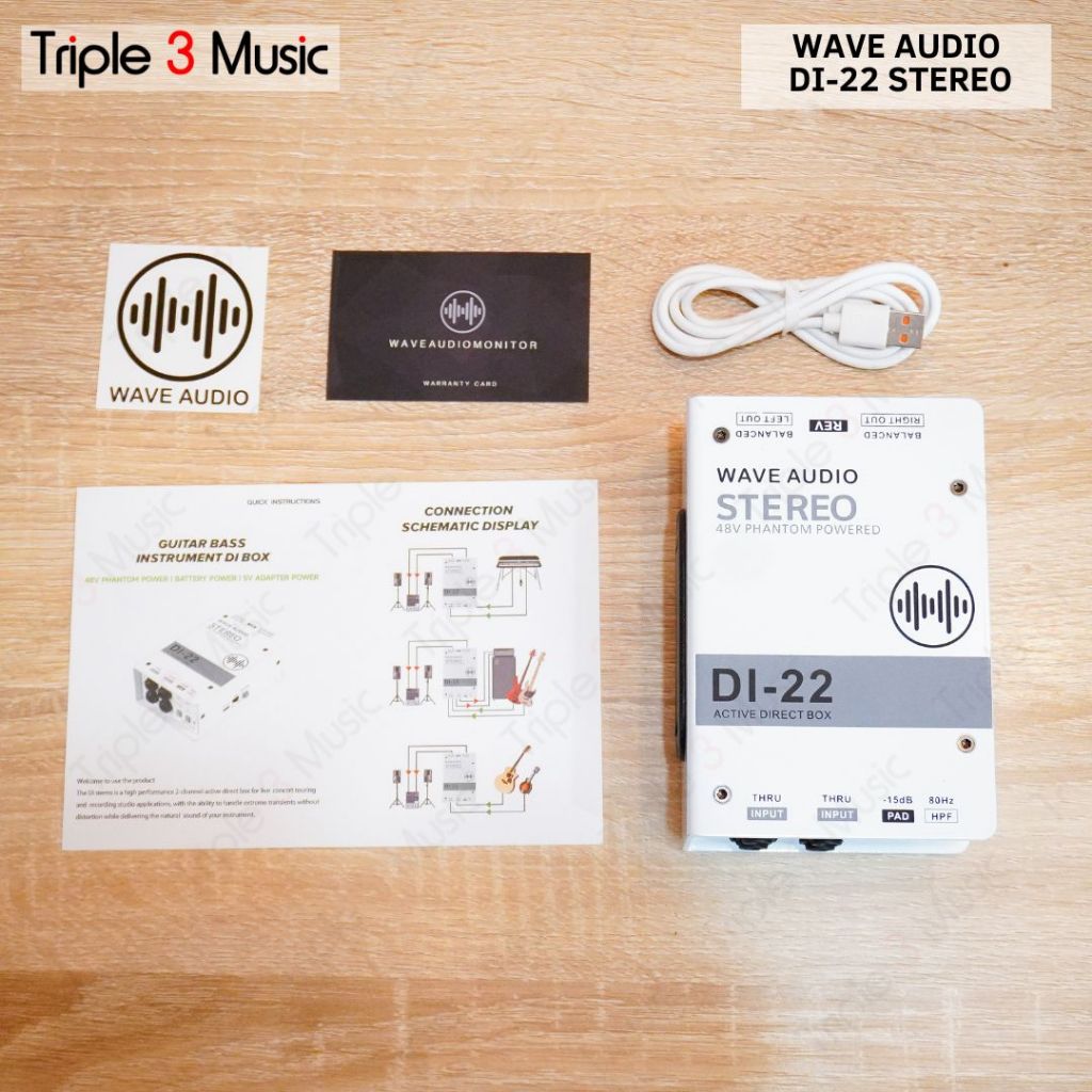 WAVE DI22 DI 22 DI-22 Active Stereo Direct Box - DI BOX