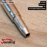 Soundking CA 306 Adapter converter XLR MALE to 6.5 TS akai Female Mono
