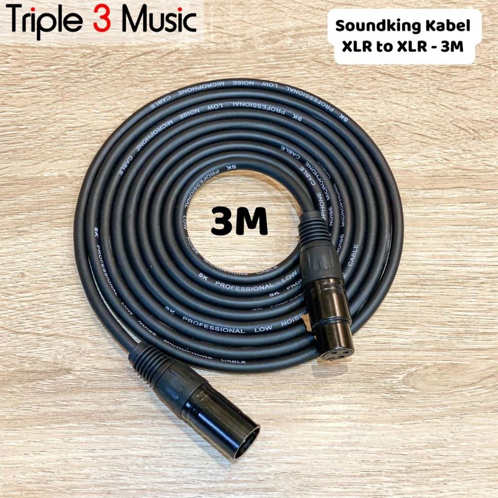 Soundking Kabel Microphone Mic XLR FEMALE TO XLR MALE 3m