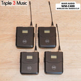 WAVE WM C400 WM-C400 premium 4 Mic Clip on wireless microphone