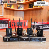 WAVE WM C400 WM-C400 premium 4 Mic Clip on wireless microphone