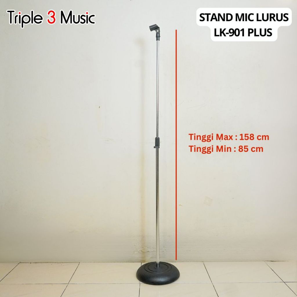 Nawiwa TLK 901 Premium Stand Mic microphone besi LURUS dudukan BULAT besi kokoh