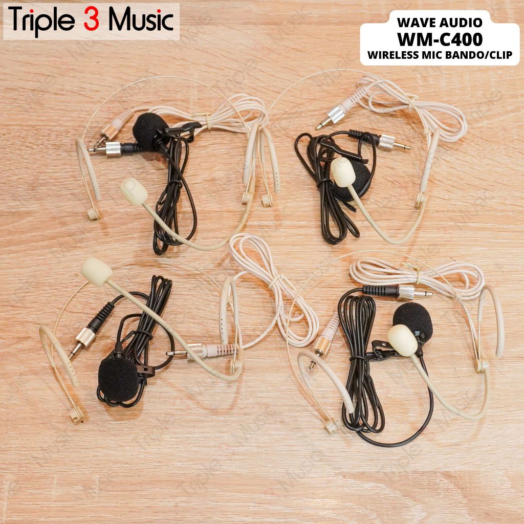 WAVE WM C400 WM-C400 premium 4 Mic Clip on wireless microphone