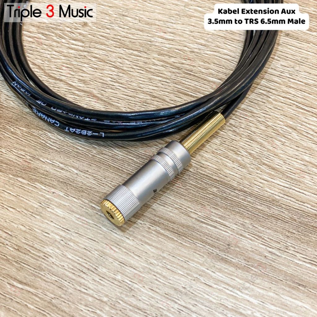 Kabel OFC Extension Perpanjangan IEM in ear monitor Headphone aux 3.5 to 6,5 Premium extension