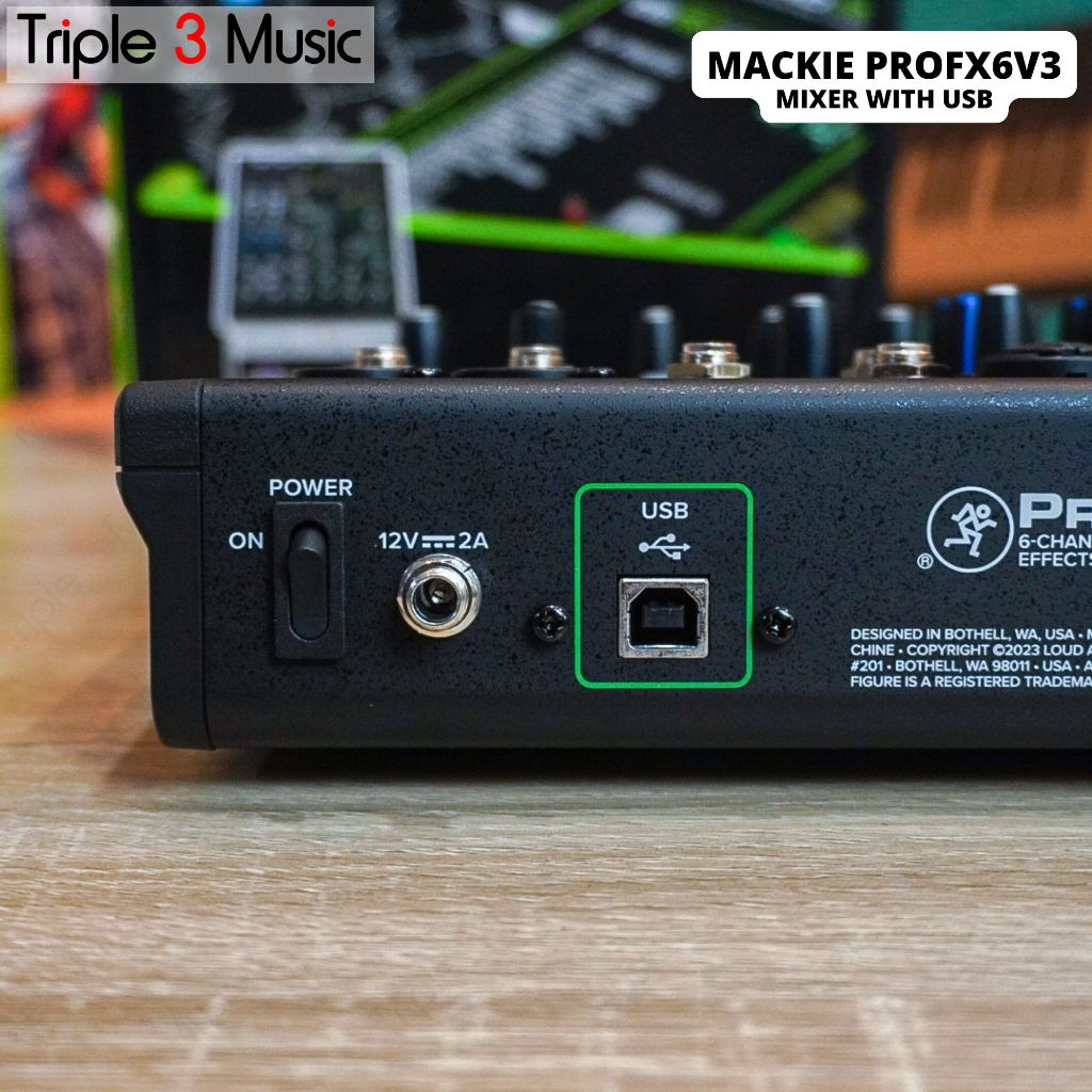 Mackie ProFX6v3 Pro FX 6 v3 6-channel Mixer with USB and Effects