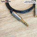 Kabel OFC Extension Perpanjangan IEM in ear monitor Headphone aux 3.5 to 6,5 Premium extension