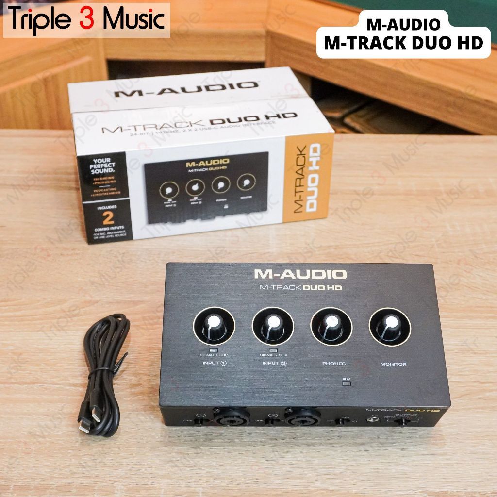 M-Audio MTRACK SOLO DUO M-TRACK DUO HD Soundcard RECORDING ORIGINAL GARANSI