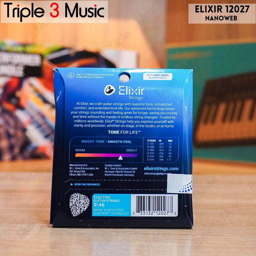 Elixir 12027 009 - 046 Nanoweb senar gitar elektrik ORIGINAL