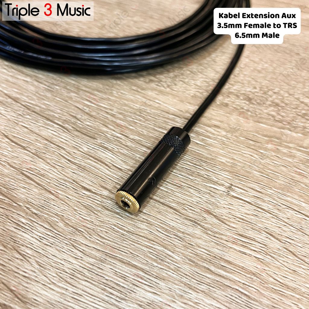 Kabel OFC Extension Perpanjangan IEM in ear monitor Headphone aux 3.5 to 6,5 Premium extension