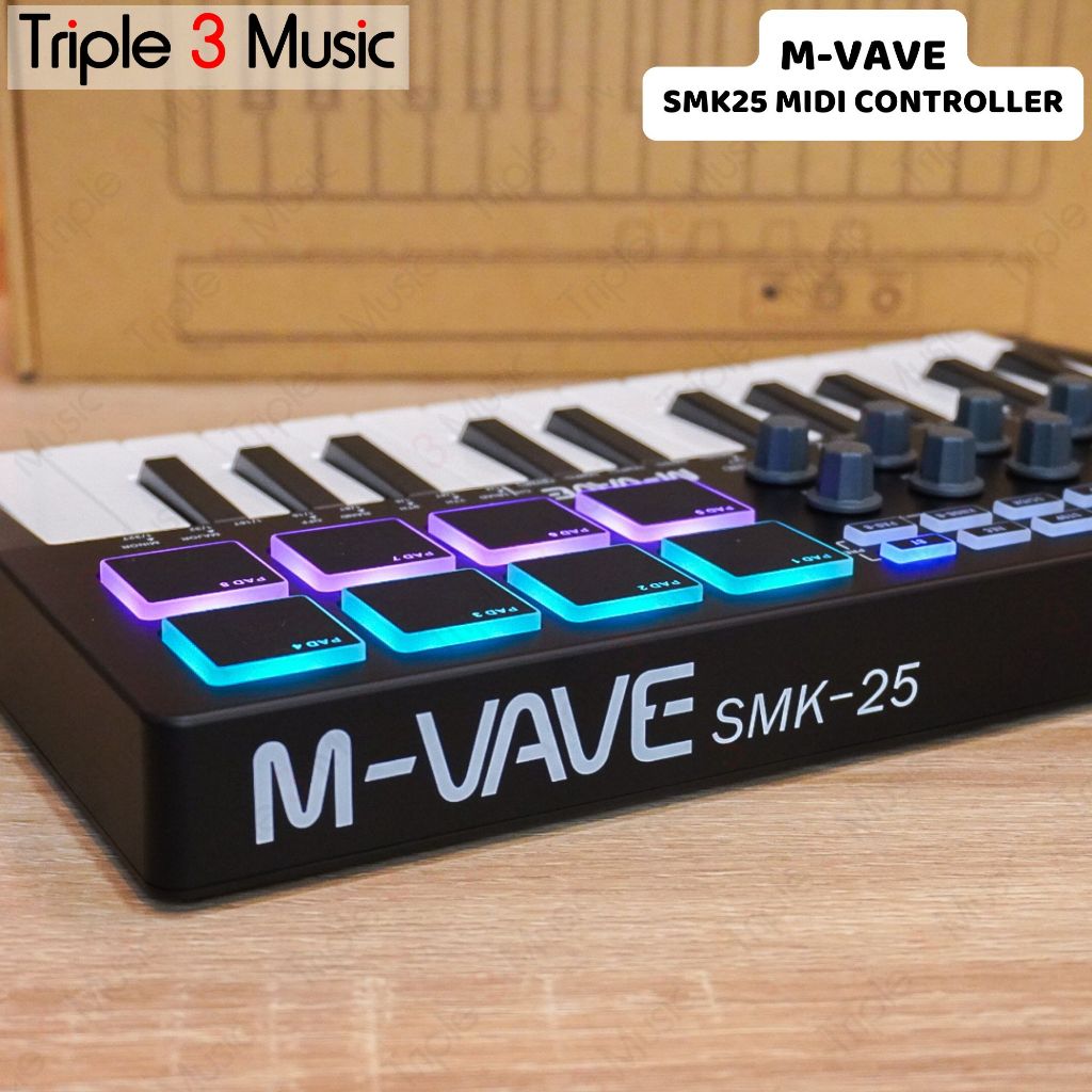 M-VAVE MVAVE SMK 25 SMK25 Midi Keyboard Controller 25 Keys