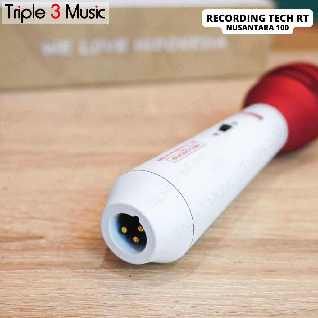 RECORDING TECH RT NUSANTARA 100 mic microphone dynamic merah putih
