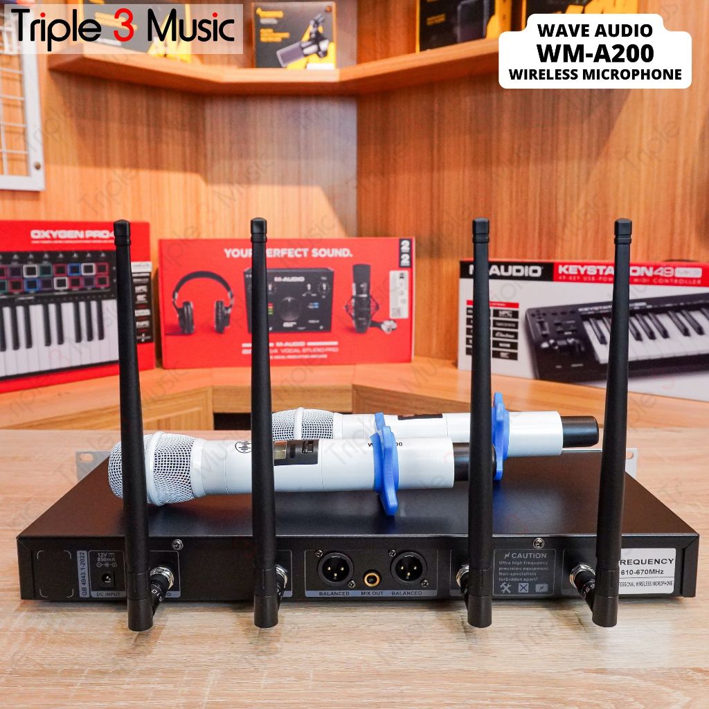 WAVE WM A200 WM-A200 Premiun Mic Wireless handheld 2 channel